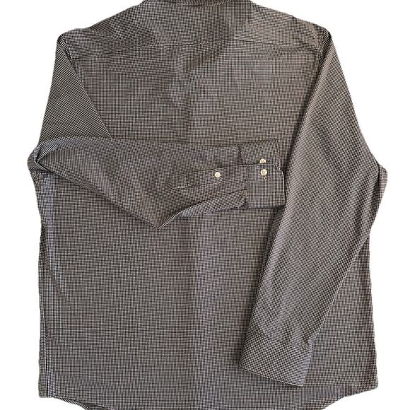 Murano Men’s Slim Fit Performance Men’s Black & White Checkered Shirt. 2XL. NWT - Picture 5 of 13